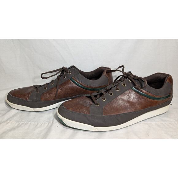 FootJoy Mens Golf Brown Leather Lace up Sneakers Sz 15 Contour Casual Spikes - Picture 1 of 7